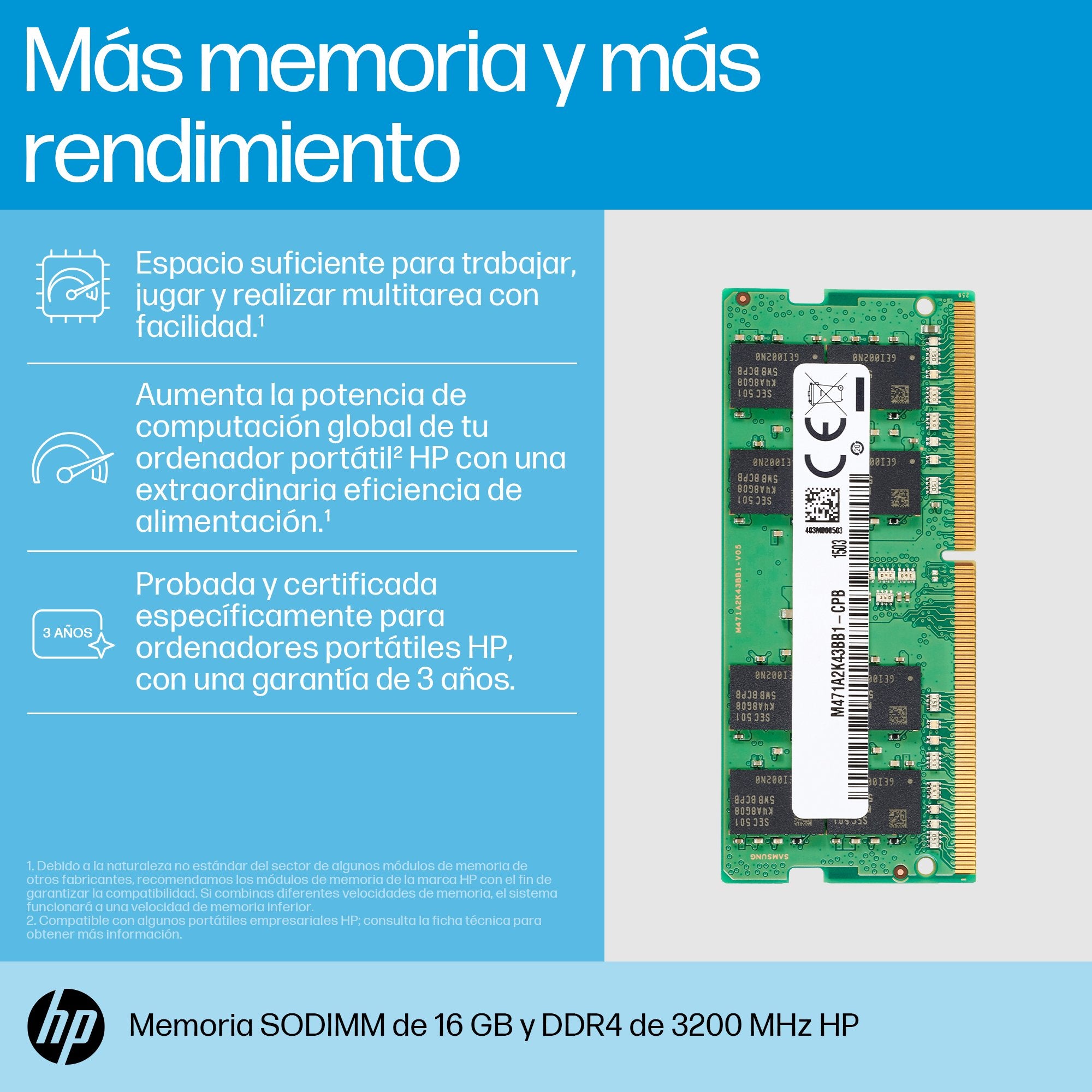 EAN 0197192782033 - HP 16GB DDR4 3200 SODIMM Memory módulo de memoria 260-pin SO-DIMM imagen 3