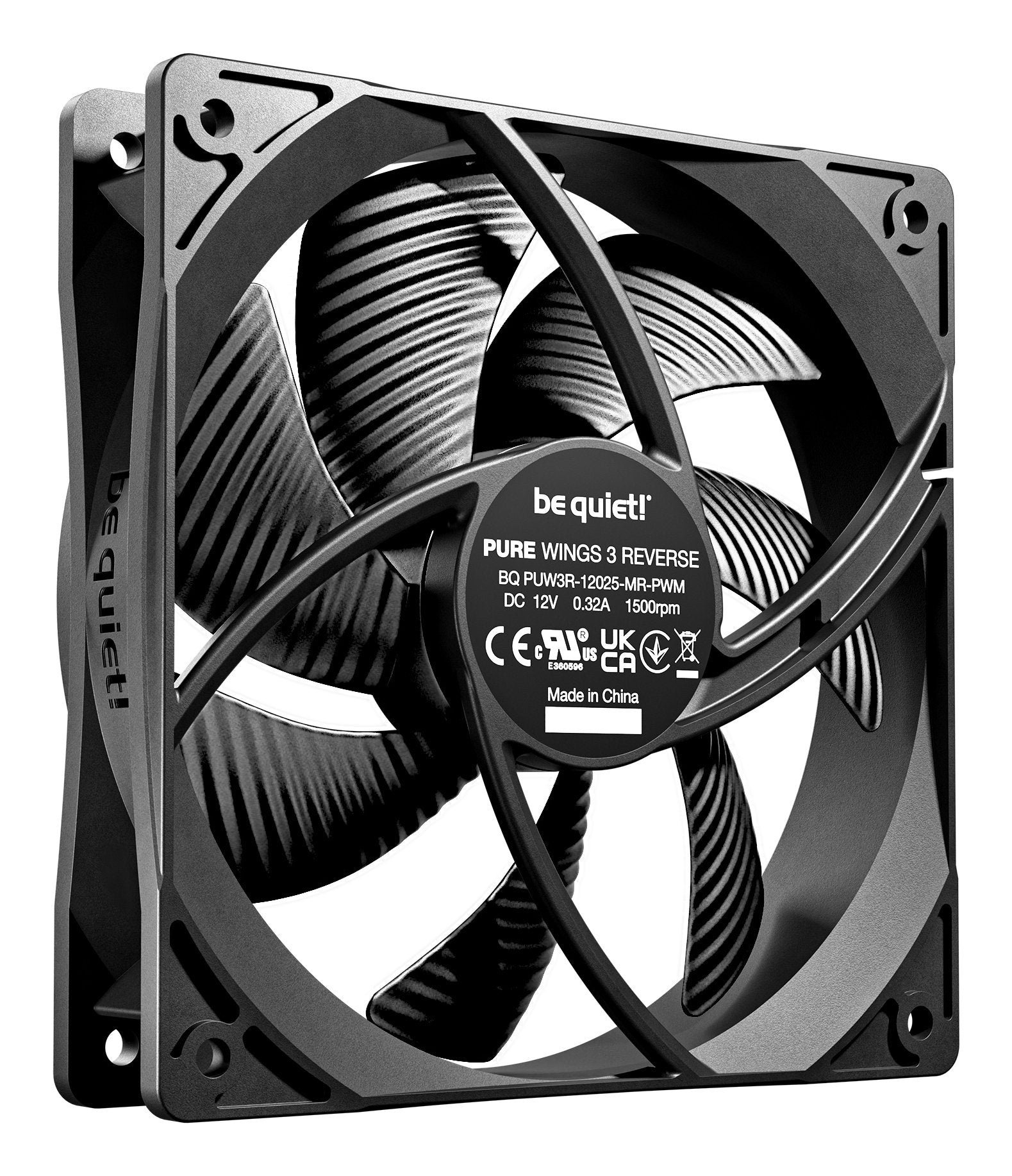 EAN 4260052193839 - be quiet! Pure Wings 3 120 mm PWM Reverse Triple Pack Black Carcasa del ordenador Ventilador 12 cm Negro imagen 2