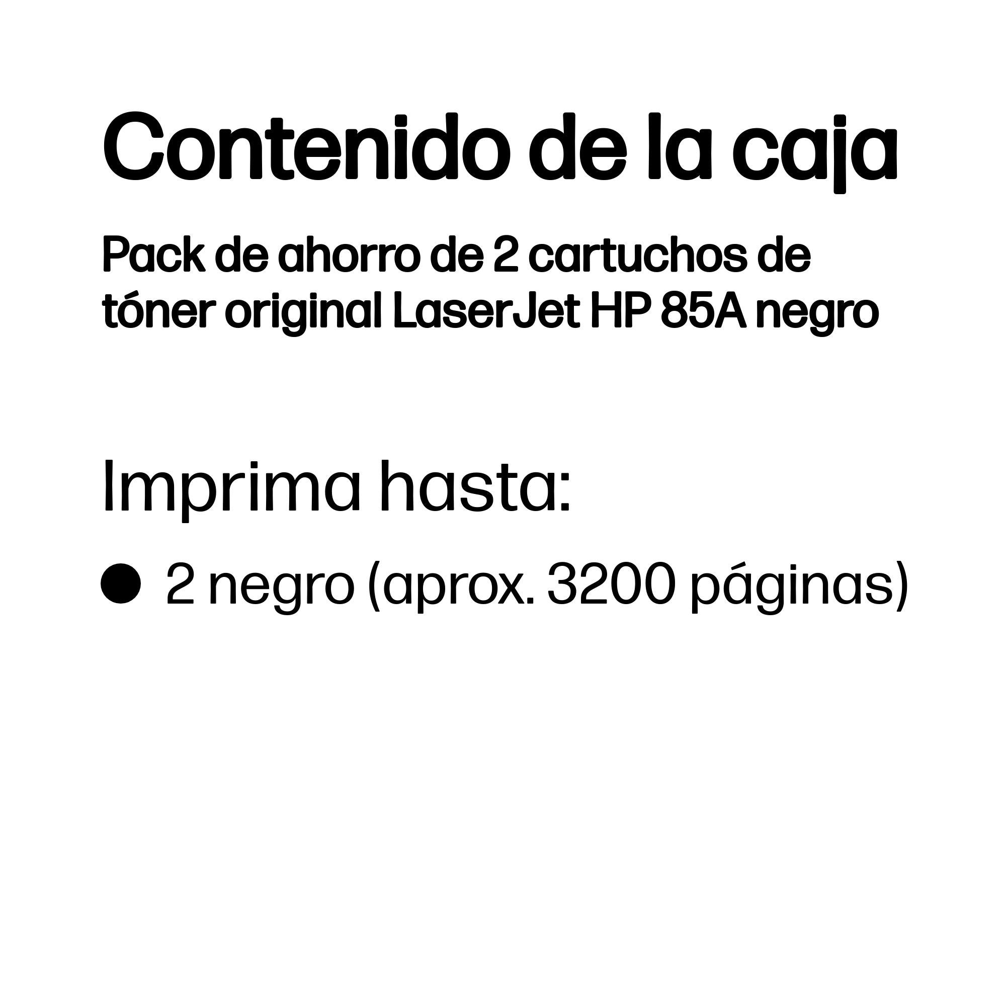 EAN 0886111730520 - HP 85A 2-pack Black Original LaserJet Toner Cartridges cartucho de tóner 2 pieza(s) imagen 3