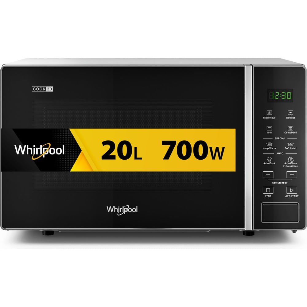 Whirlpool Cook20 Mwp 203 Sb Encimera Microondas Con Grill 20 L 700 W Negro, Plata