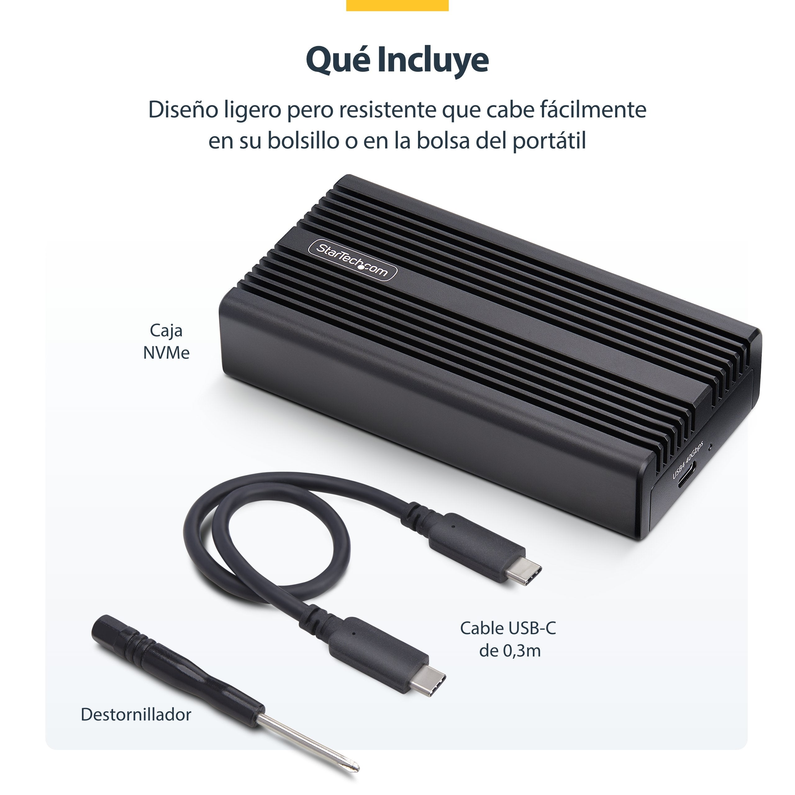 EAN 0065030907248 - StarTech.com 1USB4-NVME-ENCLOSURE caja para disco duro externo Caja externa para unidad de estado sólido imagen 14