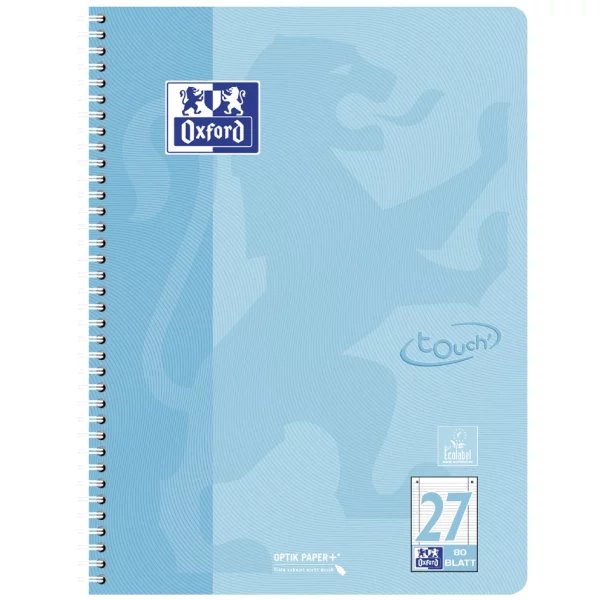 Oxford Touch Bloc Universitario Din A4 Cuadriculado Pastell Flieder, Pastell Azul, Pastell Rosa, Pastell Verde, Pastell Koralle