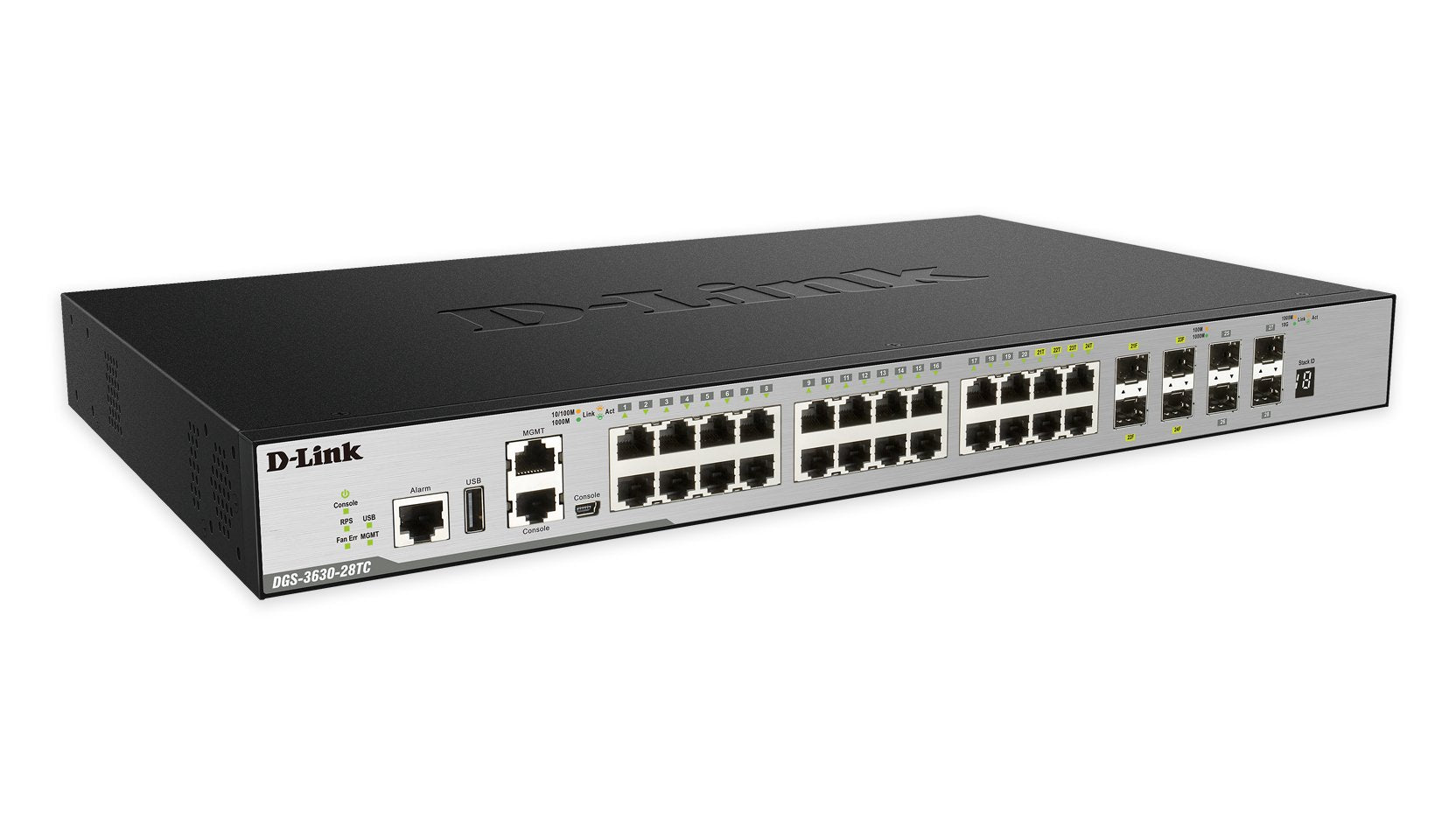 D-Link Switch Gestionable 20 Puertos 10/100/1000 Base-T + 4 Puertos Combo 1000 Base-T/Sfp + 4 Puertos 10gbe Sfp+