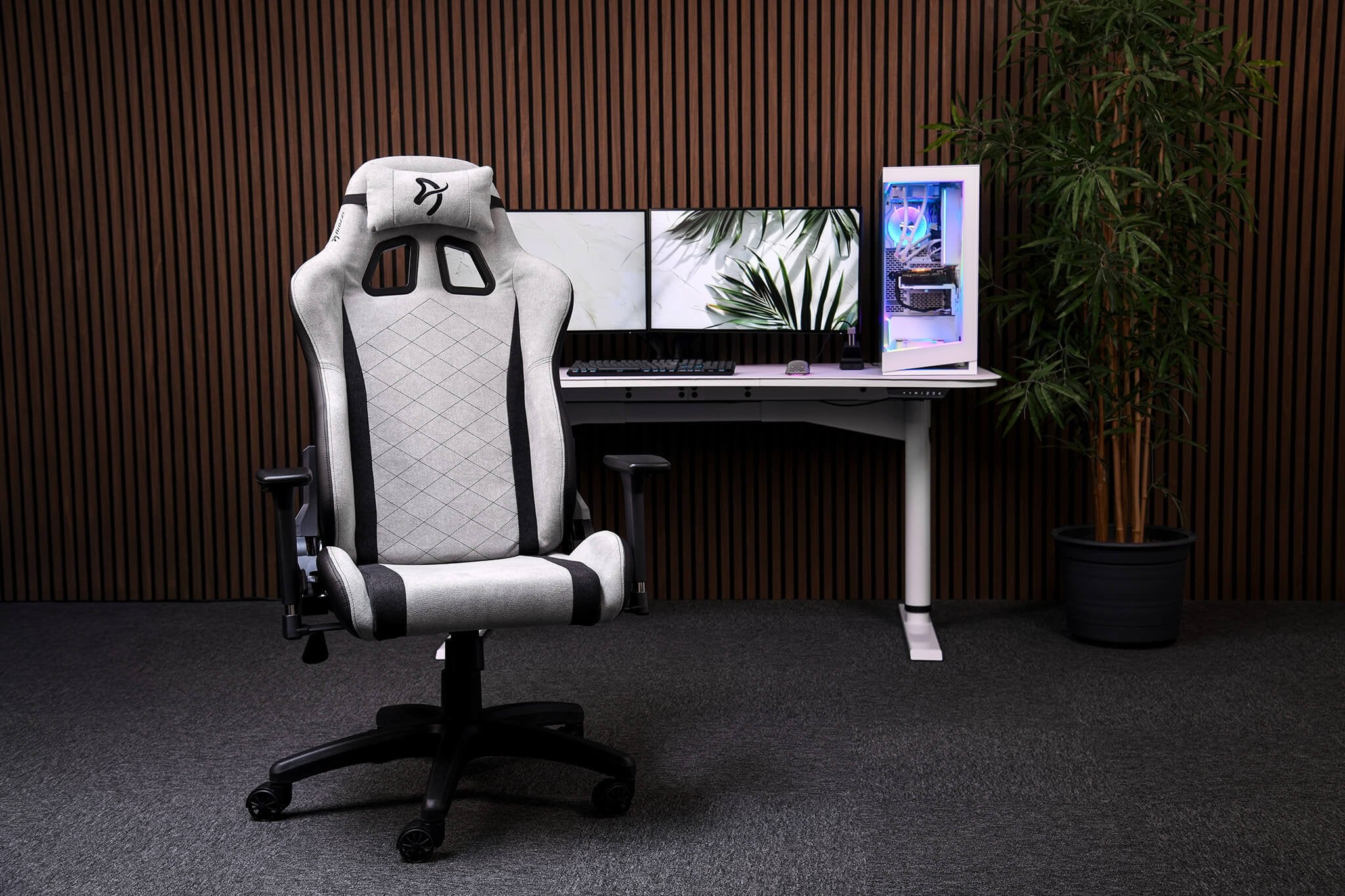EAN 0850054766267 - Arozzi Soft Fabric | Gaming Chair | Avanti SoftFabric | Light Pilkas Silla gaming Asiento acolchado imagen 3