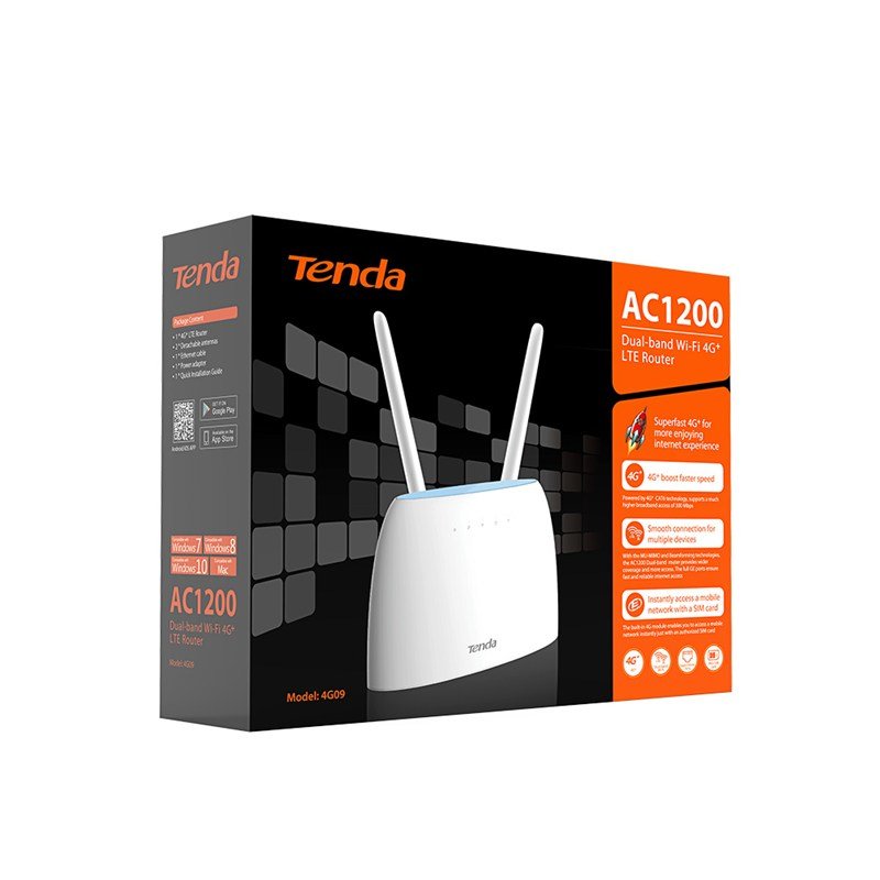 EAN 6932849430332 - Tenda 4G09 router inalámbrico Gigabit Ethernet Doble banda (2,4 GHz / 5 GHz) 4G Blanco imagen 4