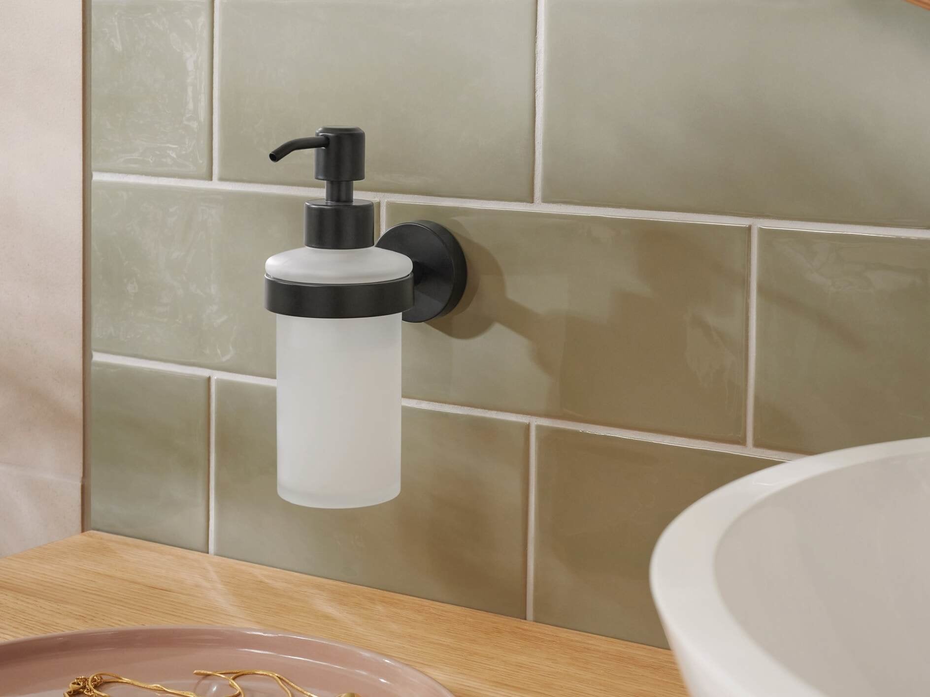 Tesa Moon Black Dispensador De Jabón 0,2 L Negro, Blanco