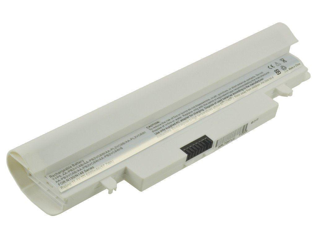 2-Power Batería 11.1v 4400mah Para Samsung N148, N150 (White) Cbi3253a
