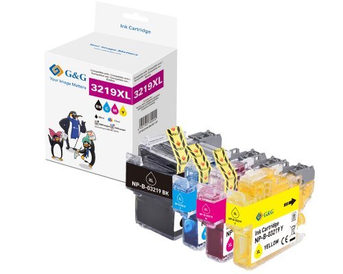 G&G Druckercartuchon 4er Set Para Brother Lc-3219val Bk C M Y