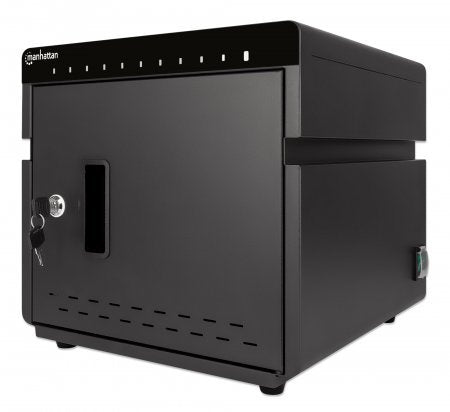 Manhattan Gabinete De Carga Para Teléfonos Y Tabletas Con 10 Puertos Usb-C Pd De 180 W En Total Con Hasta 18 W Por Puerto