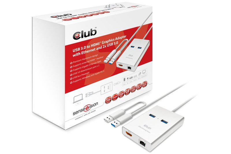 Adaptador Usb 3.0 -> Hdmi + Ethernet + 2xusb 3.0