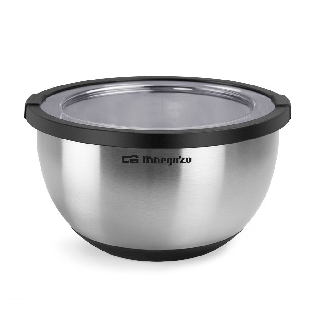 Orbegozo Boa 5000 Bol De Acero Inoxidable - Serie Boa - Duradero Y Seguro - Capacidad 5l - Base Antideslizante - Libre