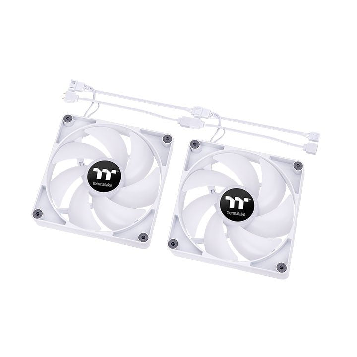 Thermaltake Ct120 Argb Sync Pc Ventilador Blanco Blanco, Pack De 2, Sin Controlador