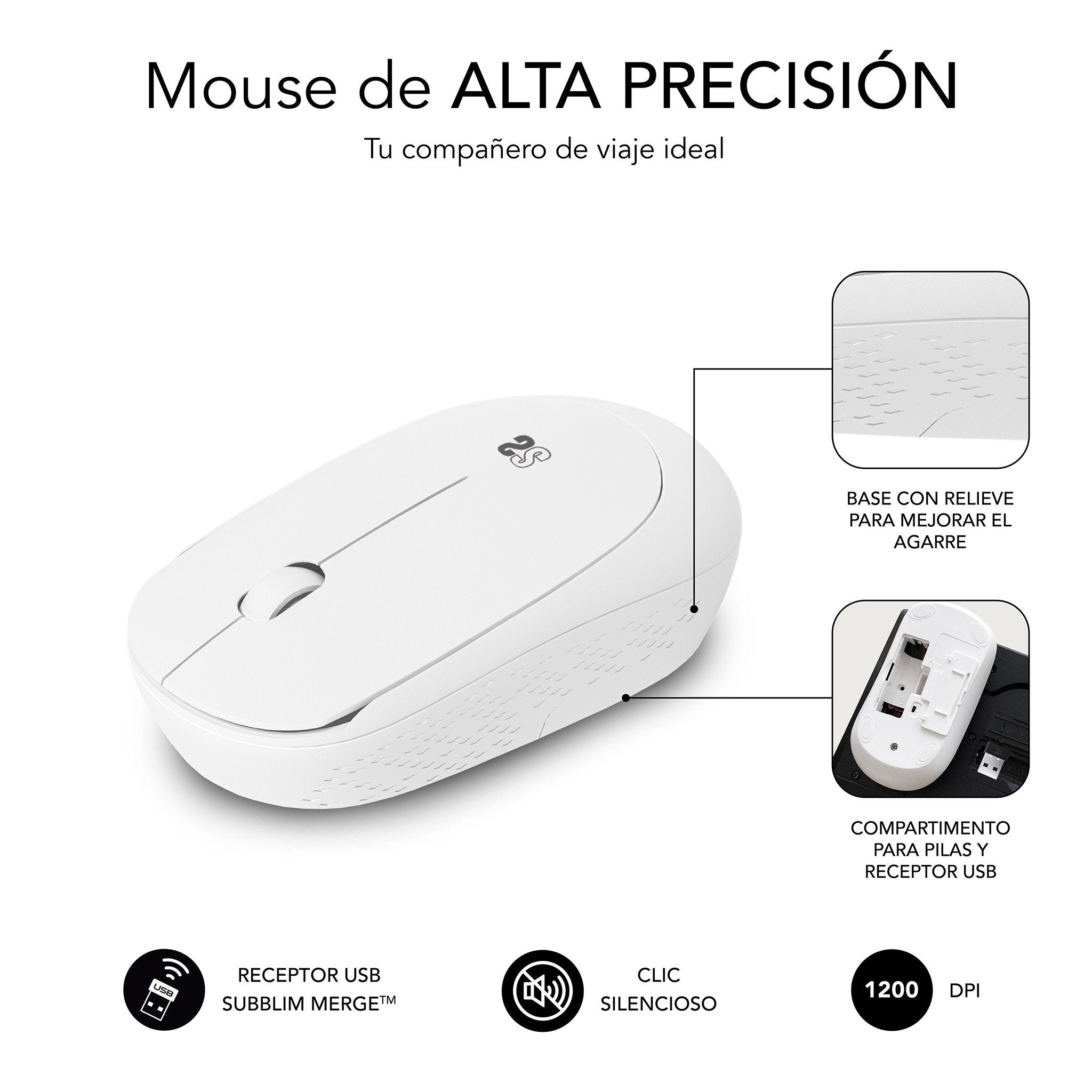 EAN 8436586742539 - SUBBLIM SUBMO-B2SW011 ratón Oficina Ambidextro RF inalámbrico Óptico imagen 4