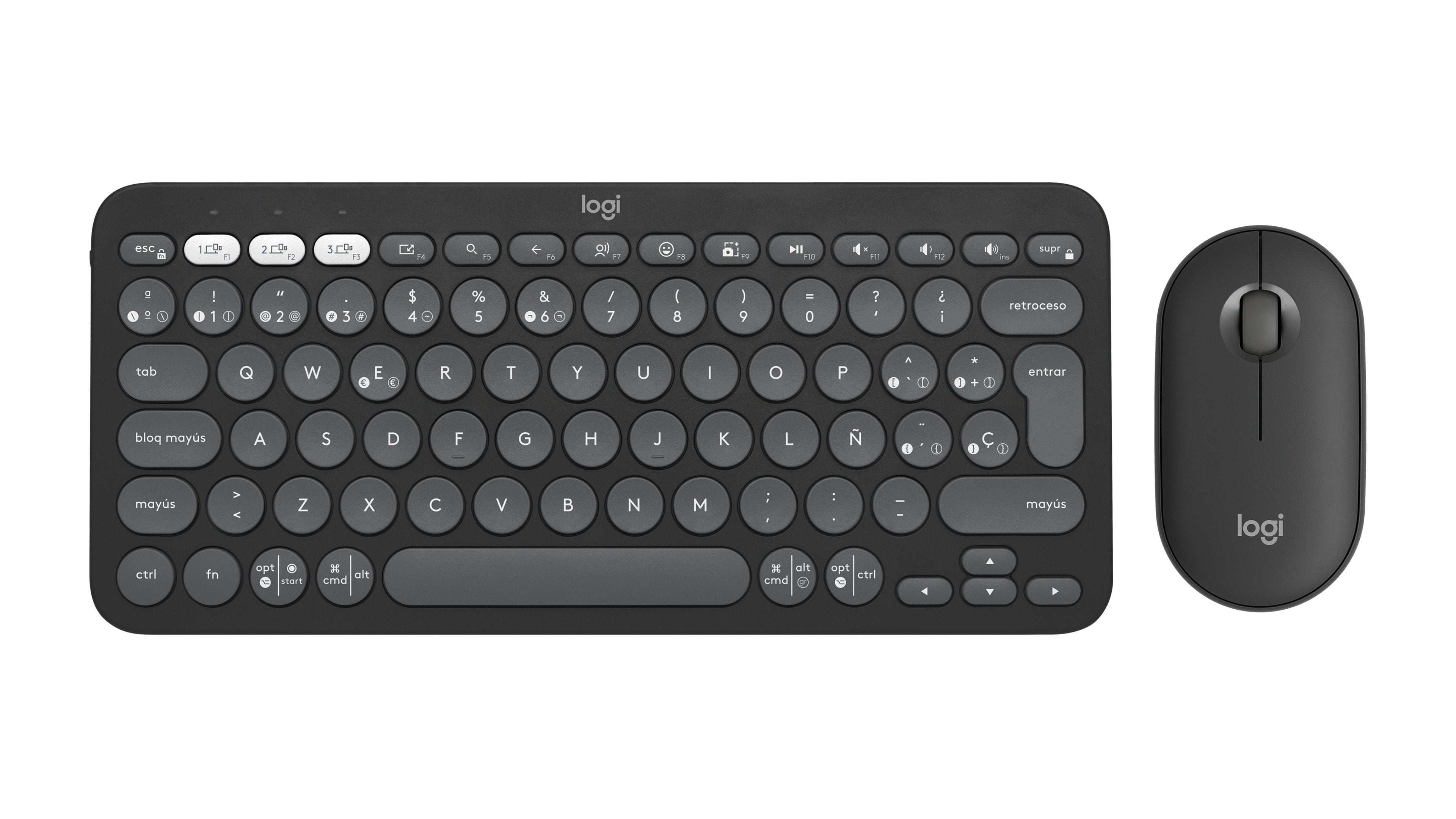 EAN 5099206115651 - Logitech 920-012227 teclado Ratón incluido Universal RF Wireless + Bluetooth QWERTY Español Grafito imagen 1