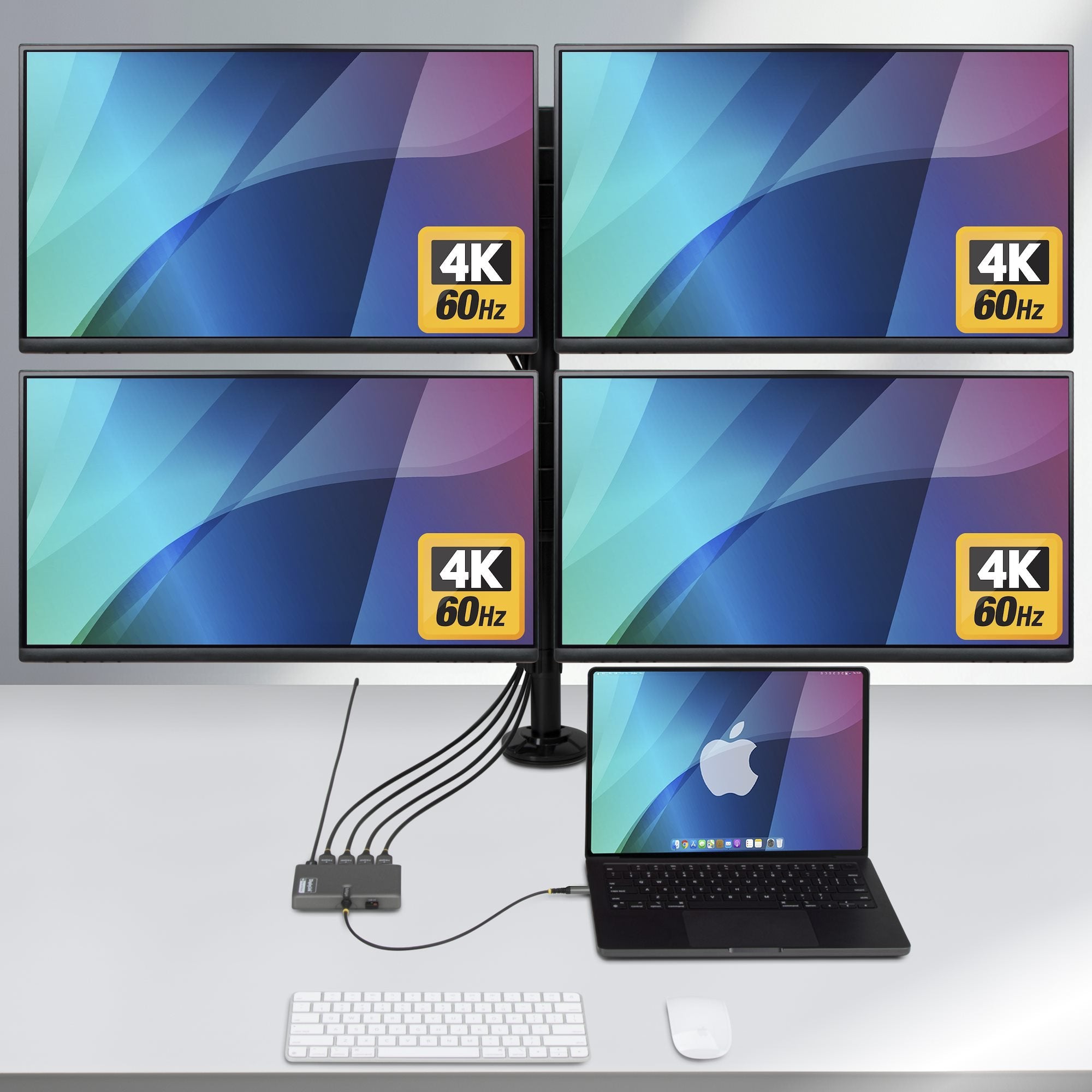 Startech.Com Quad-Usb-Hdmi-Adapt Base Para Portátil Y Replicador De Puertos Alámbrico Usb 3.2 Gen 1 (3.1 Gen 1) Type-C Gris