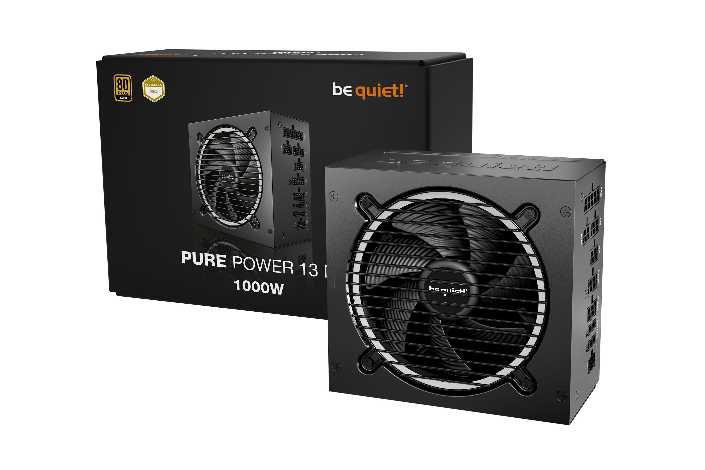¡Tranquilizarse! Pure Power 13 M 1000w, Fuente De Alimentación De Pc Negro, 1x Gpu De Alta Potencia De 12 Pines, 4x Pcie, Gestión De Cables, 1000 Vatios Bp028eu
