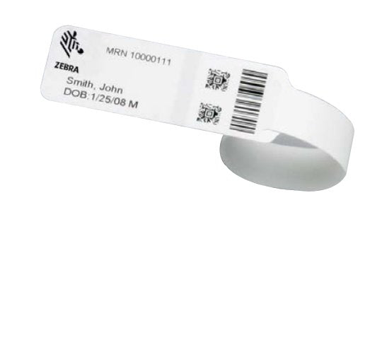 EAN 5706998575524 - Zebra 10031289K muñequera Blanco Pulsera de hospital imagen 1