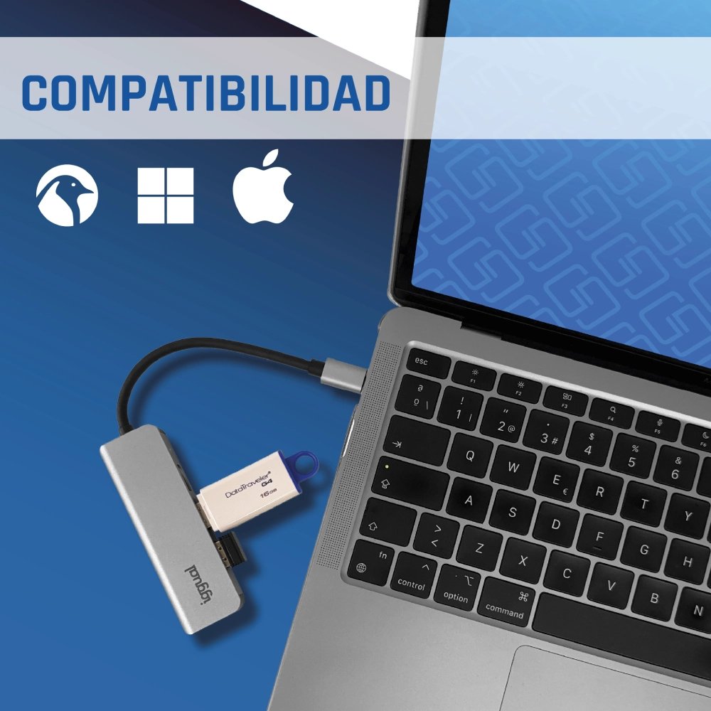 EAN 8435364319239 - iggual IGG319239 hub de interfaz USB 3.2 Gen 1 (3.1 Gen 1) Type-C 5000 Mbit/s Plata imagen 8