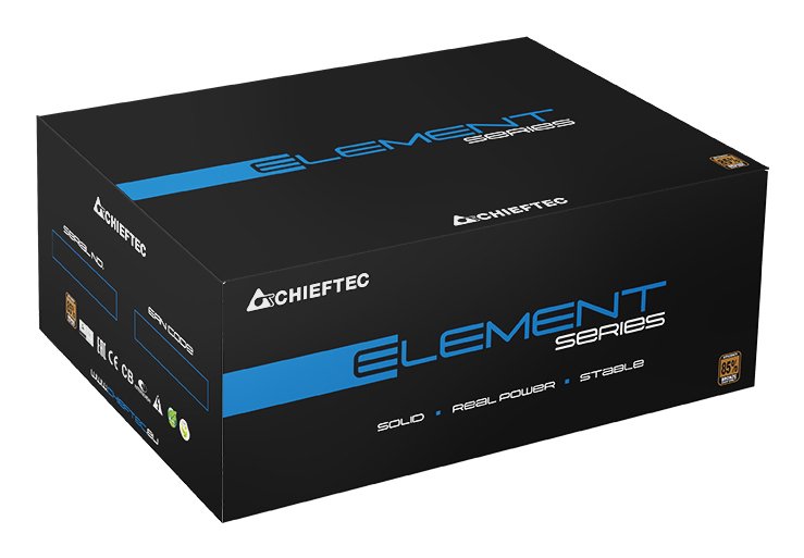 Power Supply Chieftec 500 Watts Efficiency 80 Plus Bronze Pfc Active Elp-500s