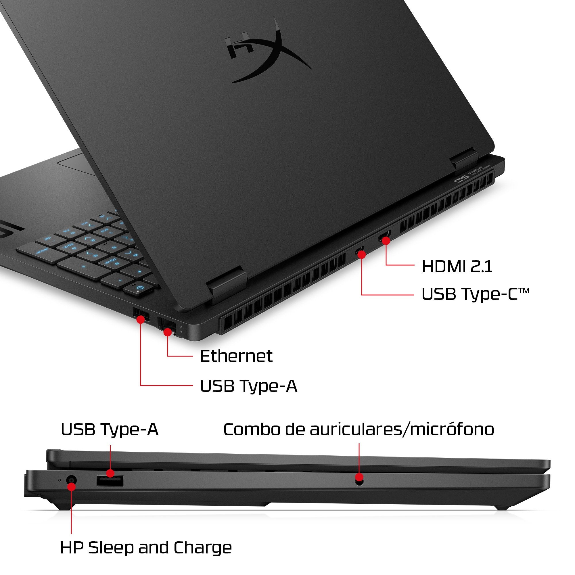 EAN 821844741764 - HP HyperX OMEN 15 inch Gaming Laptop PC 15-ga0004ns Intel® Core™ i7 i7-14650HX 38,9 cm (15.3") 2K 24 GB DD imagen 5