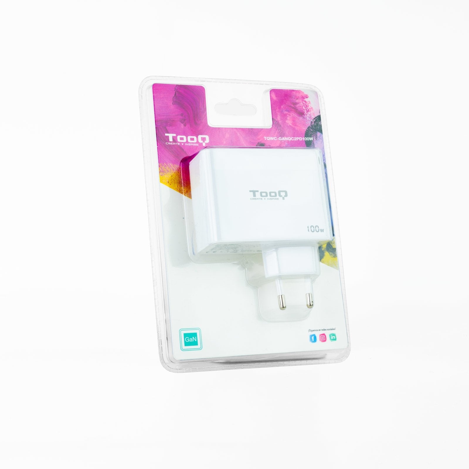 Tooq Cargador De Pared Gan 2xusb-C/Pd + Usb-A/Qc 100w