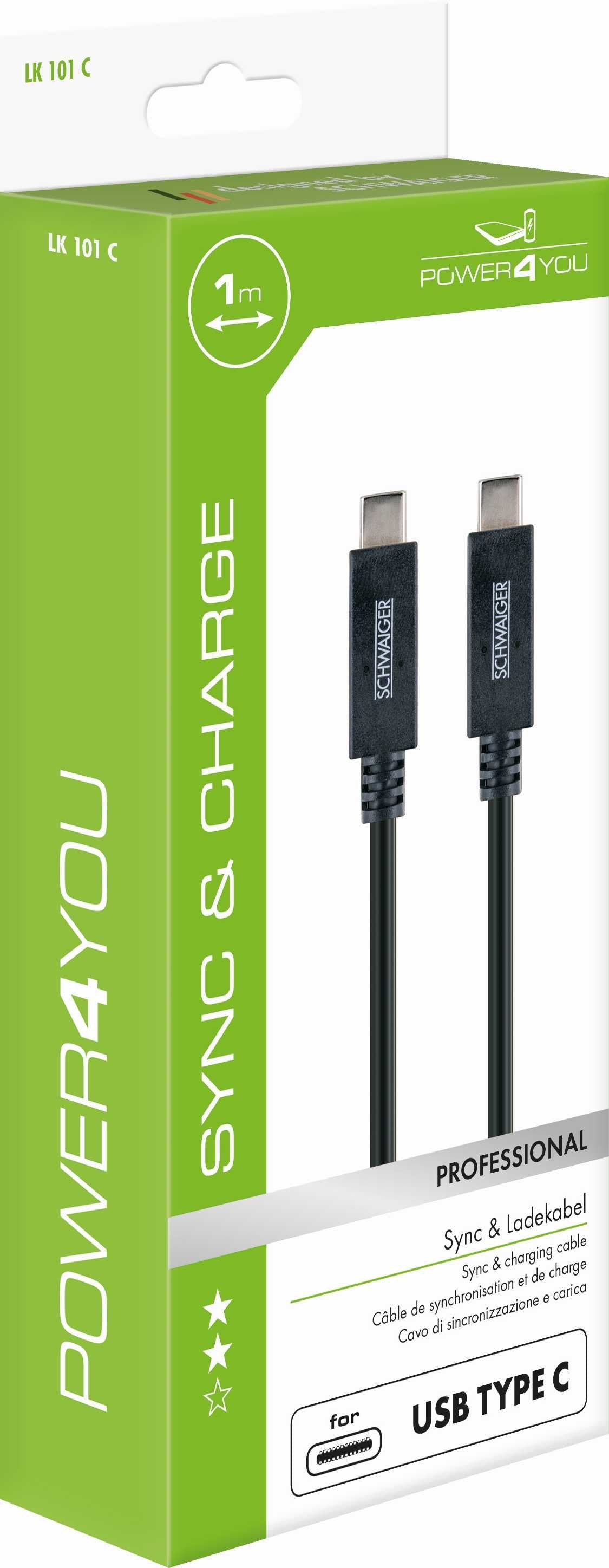 EAN 4004005027143 - Schwaiger LK 101 C cable USB USB 3.2 Gen 2 (3.1 Gen 2) 1 m USB C Negro imagen 6