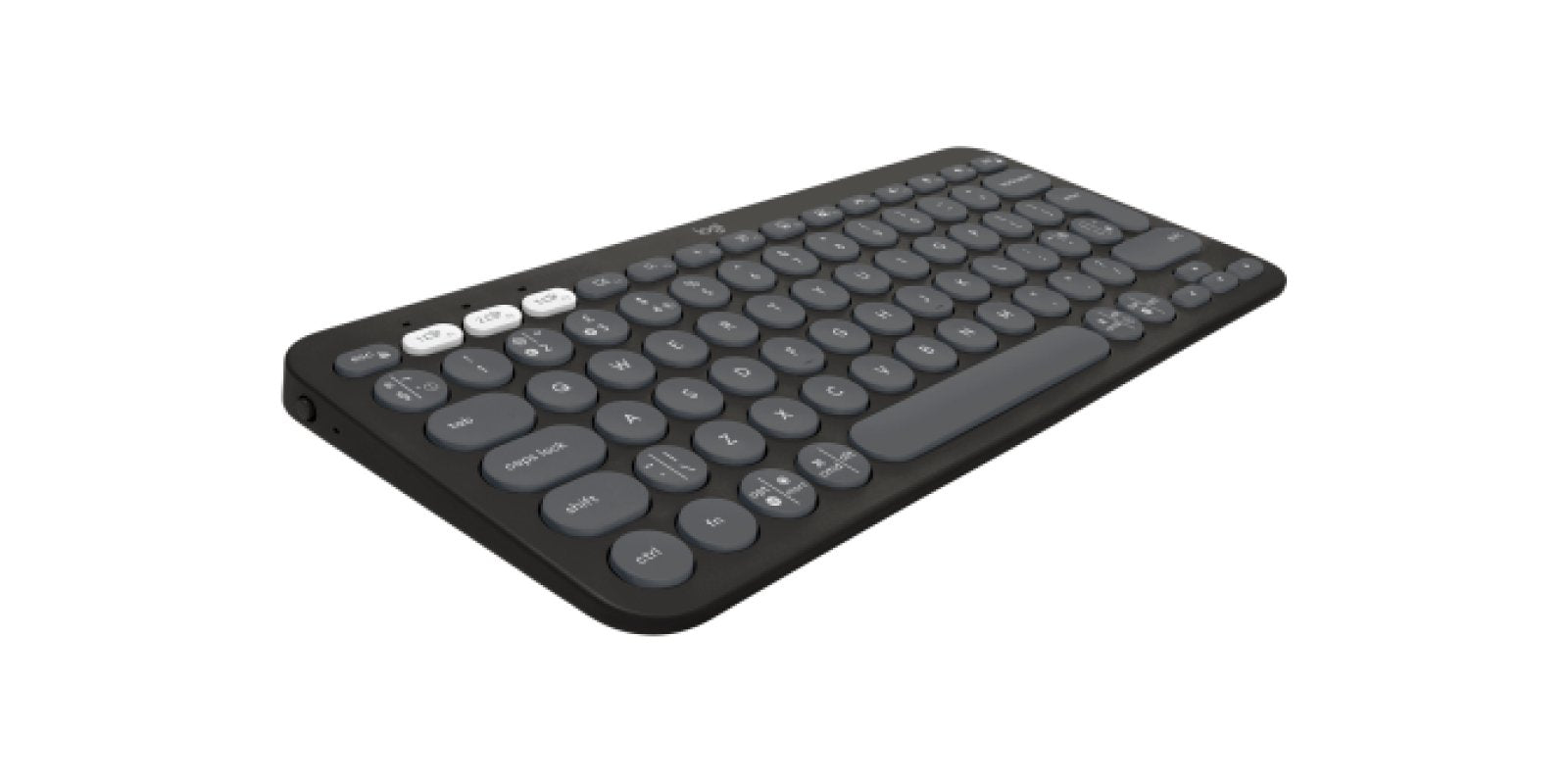 Teclado Inglés Logitech Pebble Keys 2 K380s Rf Wireless + Bluetooth Qwerty Reino Unido Grafito