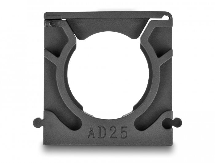 Delock Cableschlauchhalter Mit Verschlussclip 25 Mm 4 Stück Schwarz
