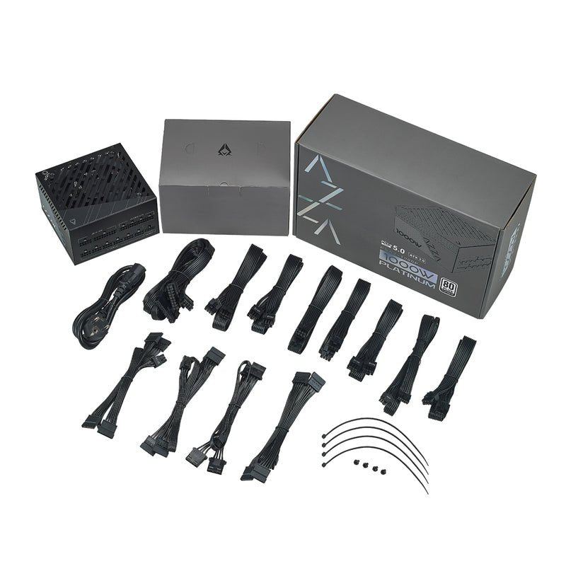 EAN 4712839557483 - Azza Platinium unidad de fuente de alimentación 1000 W 20+4 pin ATX ATX Negro imagen 3
