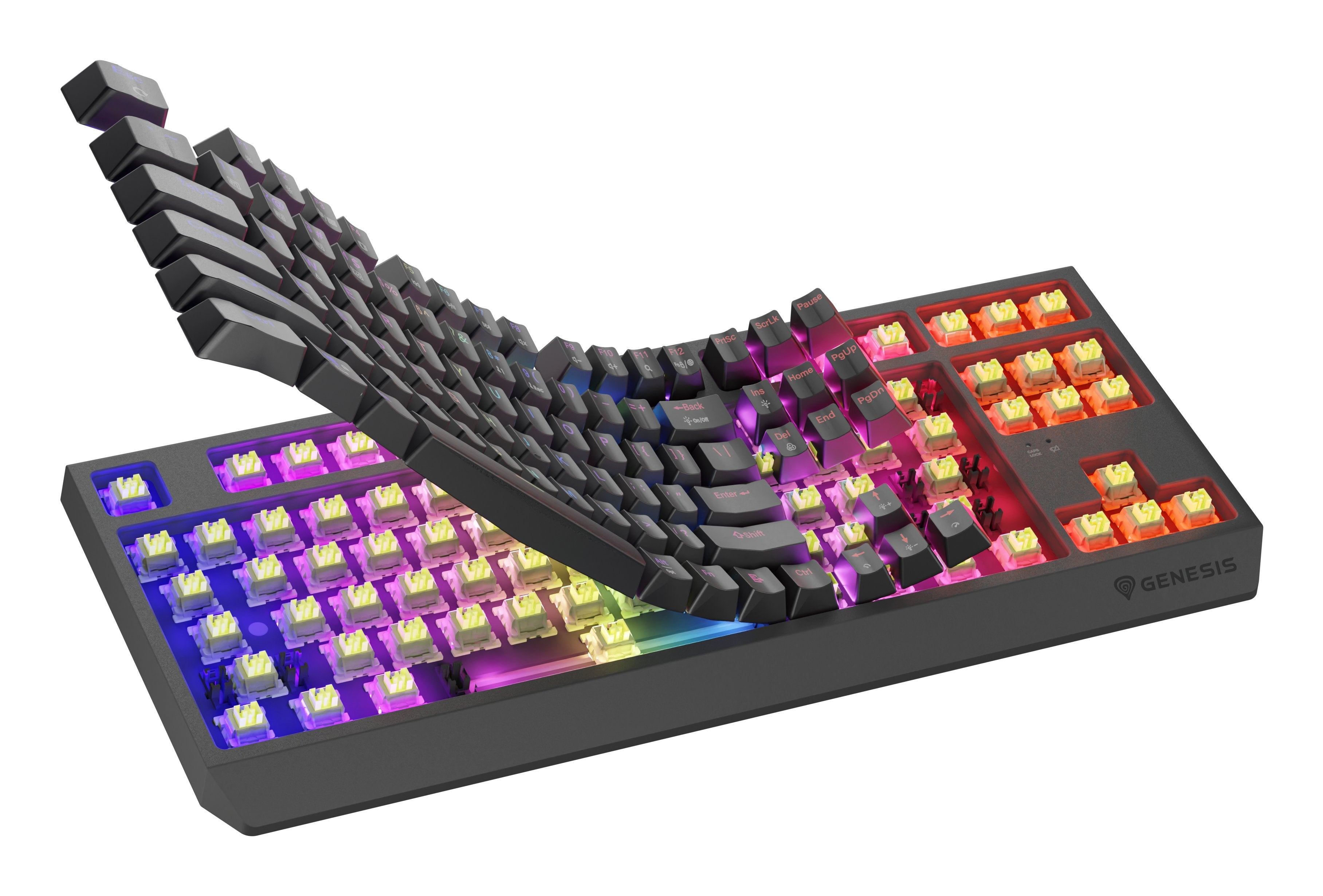 EAN 5901969443813 - GENESIS Thor 230 TKL teclado Juego USB + RF Wireless + Bluetooth QWERTY Inglés de EE. UU. Negro imagen 4
