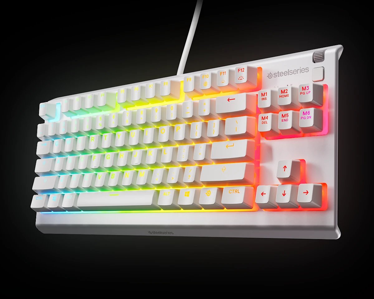 Teclado Steelseries Apex 3 Tkl (Usa) Blanco (64819)