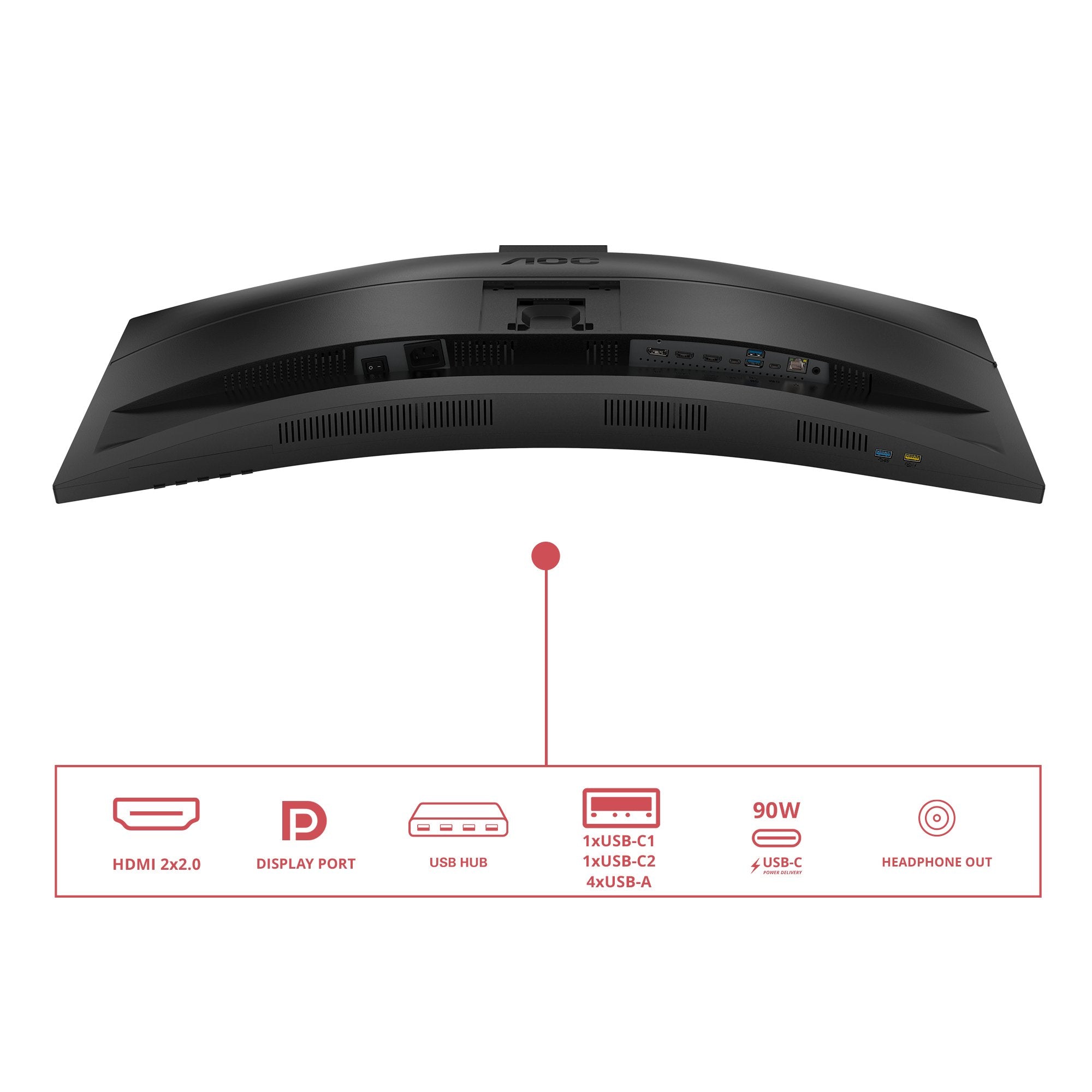 EAN 4038986112963 - AOC CU34E4CW/75 pantalla para PC 86,4 cm (34") 3440 x 1440 Pixeles Negro imagen 5