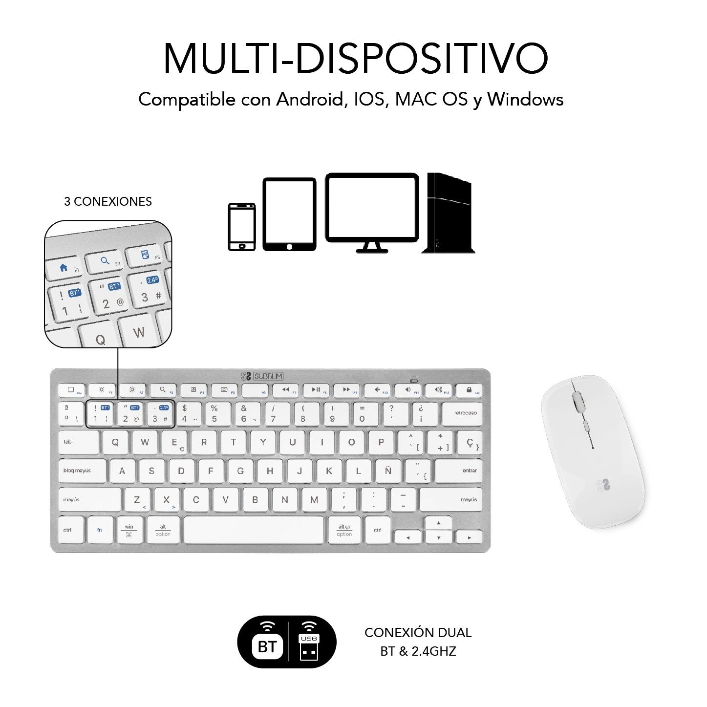 EAN 8436586742164 - SUBBLIM SUBKBC-OCO010 teclado imagen 3