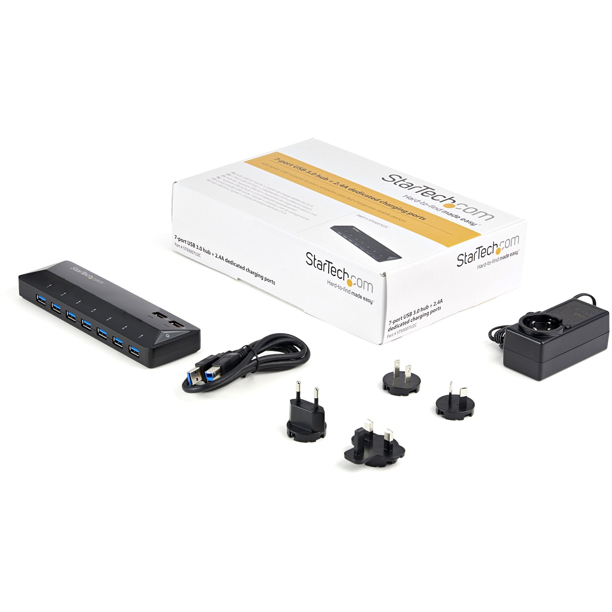 EAN 0065030861717 - StarTech.com ST93007U2C hub de interfaz USB 3.2 Gen 1 (3.1 Gen 1) Type-B 5000 Mbit/s Negro imagen 5