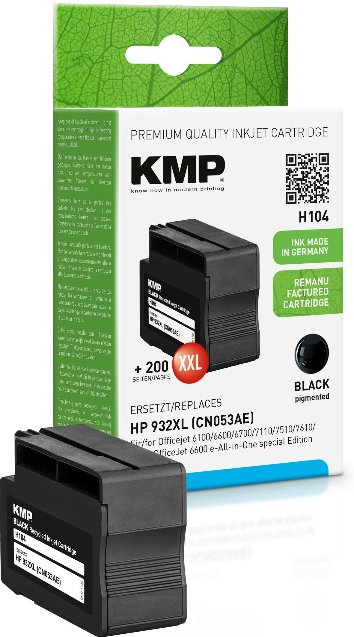 EAN 4011324172546 - KMP H84 cartucho de tinta 1 pieza(s) Negro imagen 1