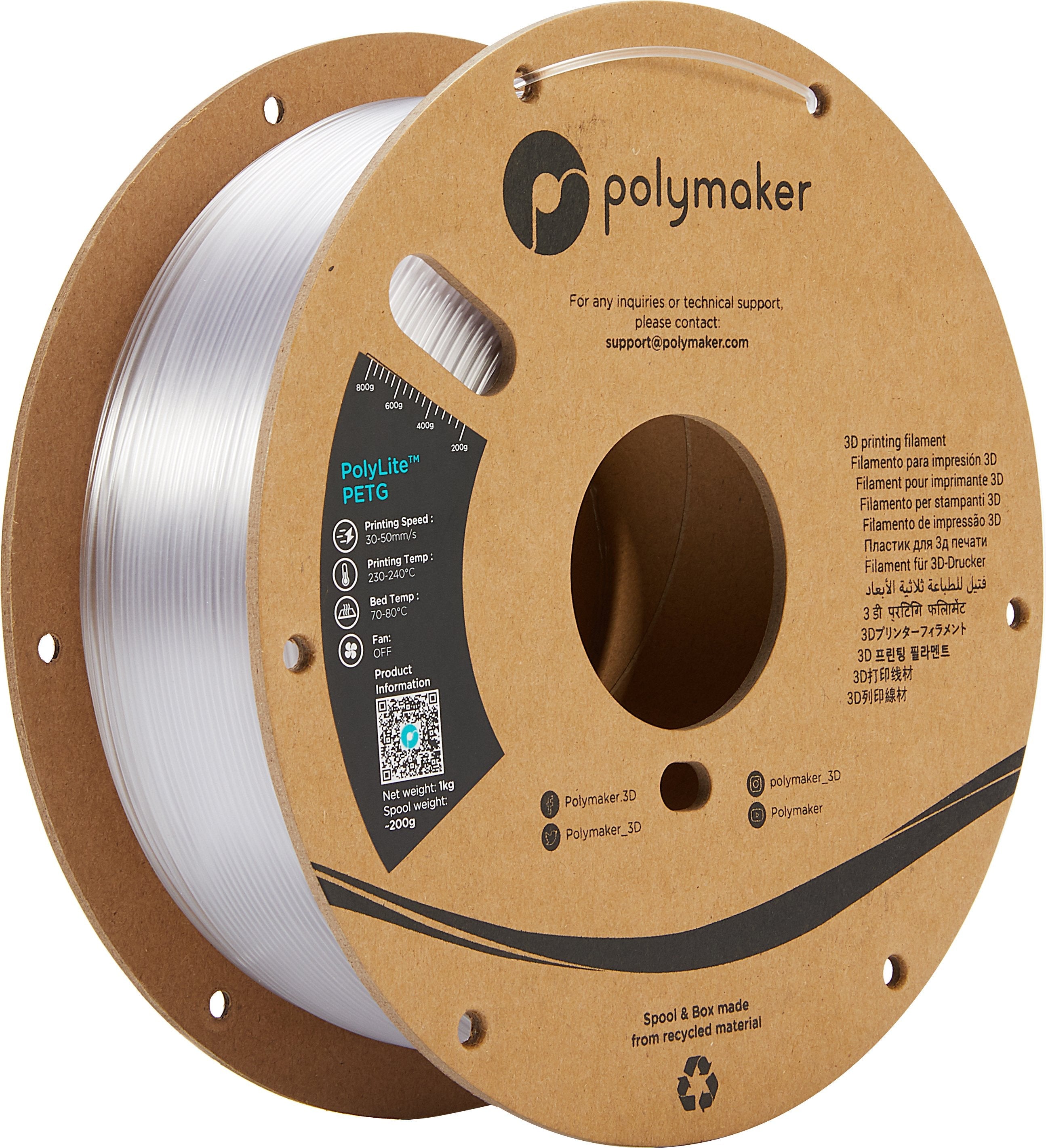 Petg 1,75mm Transparent 1kg