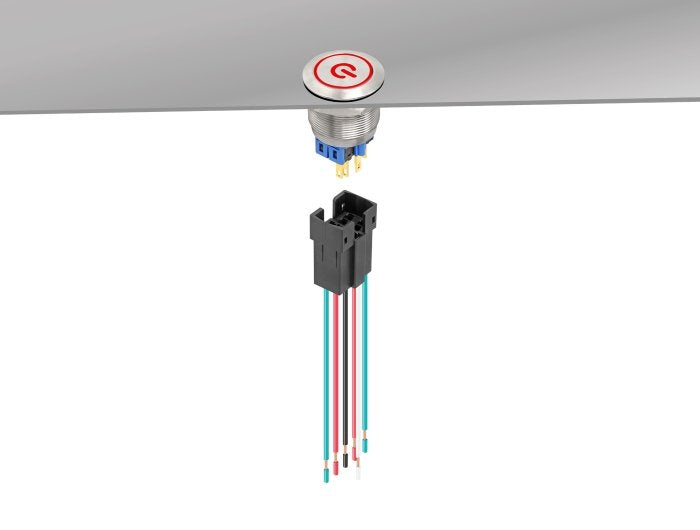 Delock Fassung Para 25 Mm 6 Pin Taster Oder Schalter