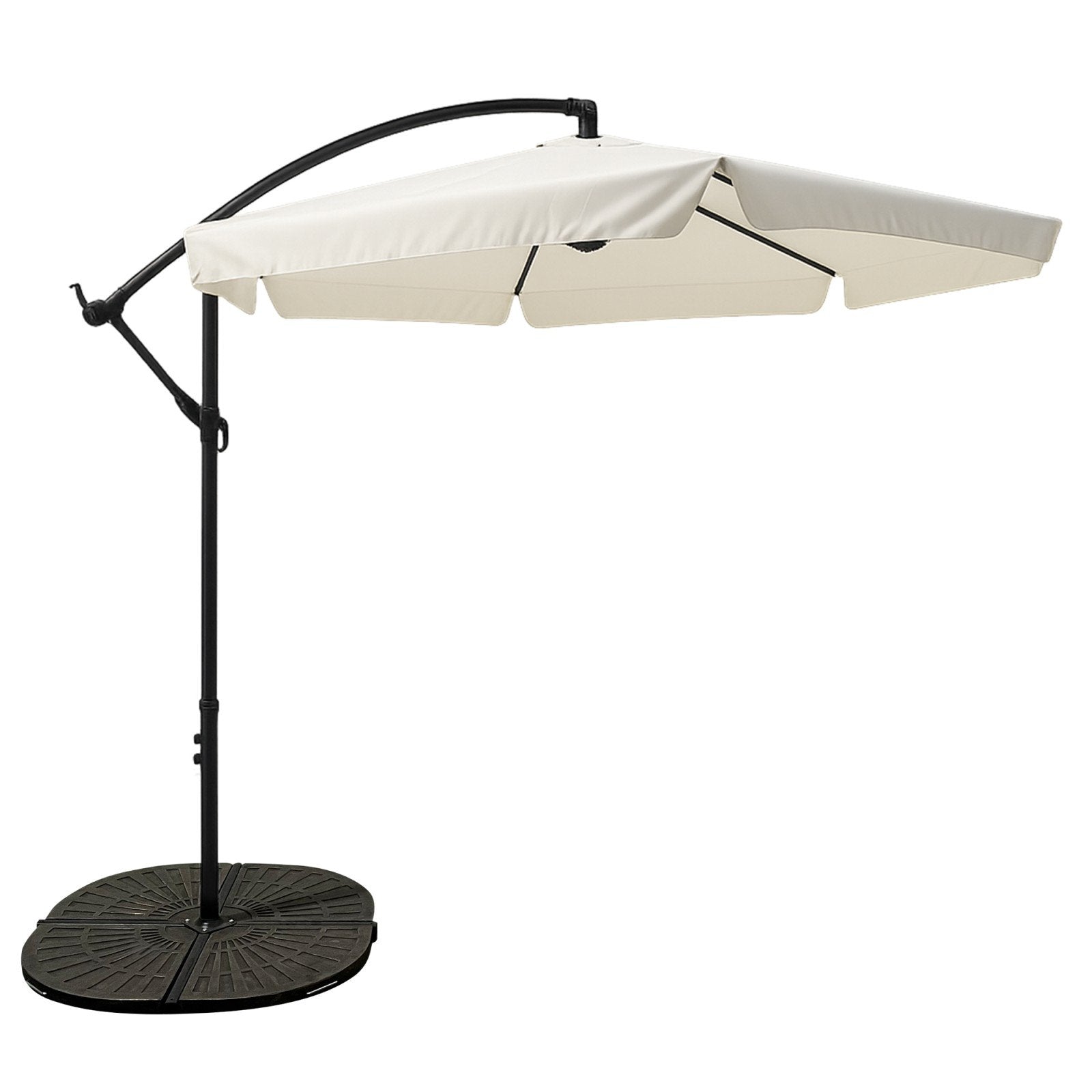Black Forest Parasol Ogrodowy Z Boczkami Na Wysiegniku 3m Duzy Bezowy L-0713n