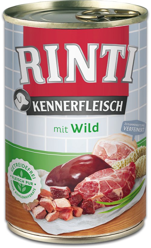 Rinti Kennerfleisch Venison - Comida Húmeda Para Perros - 400g