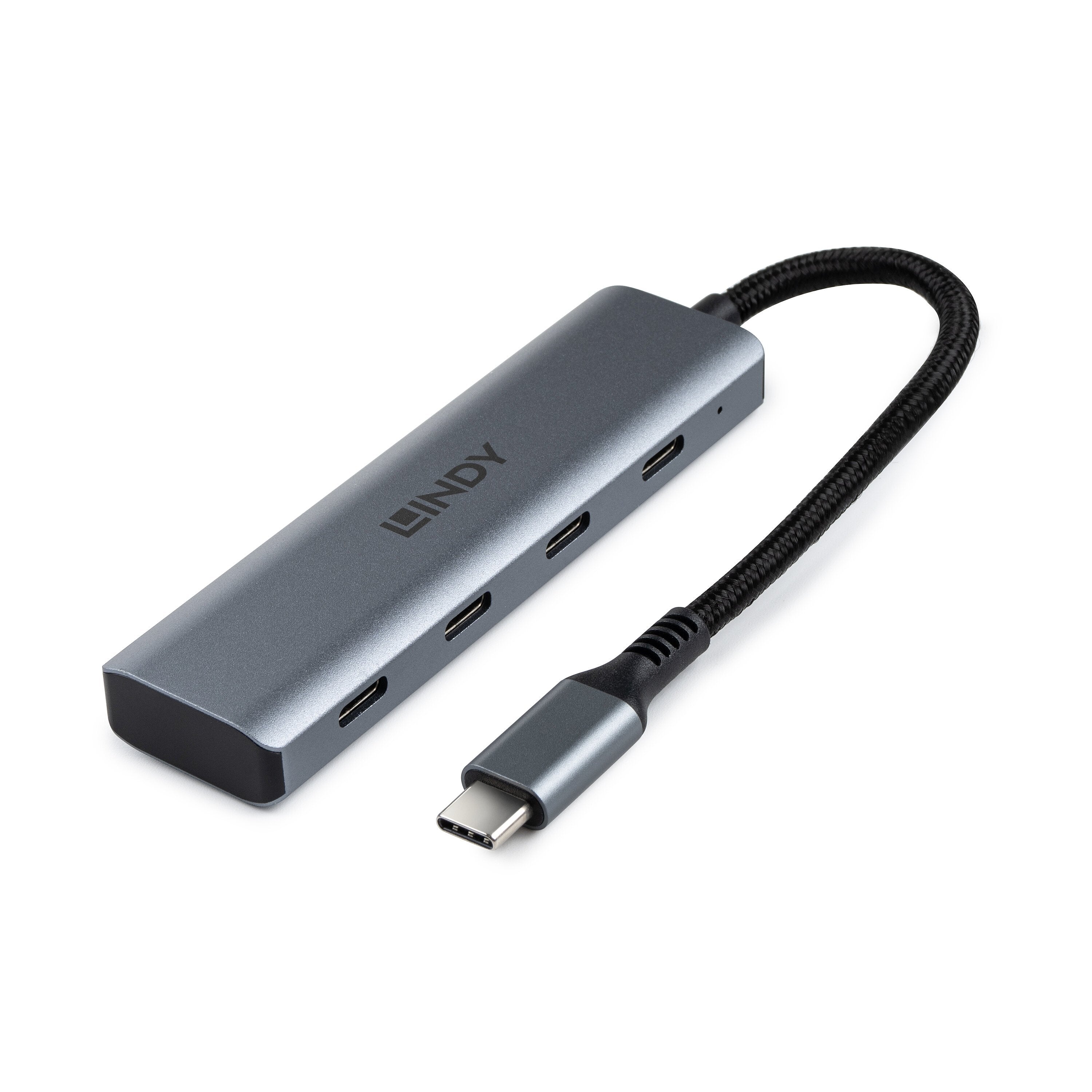 EAN 4002888434140 - Lindy 43414 hub de interfaz USB 3.2 Gen 2 (3.1 Gen 2) Type-C 10000 Mbit/s Gris imagen 1