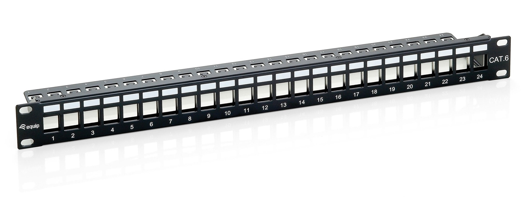 Equip Patch Panel Vacio Cat.6 Apantallado 24 Puertos Keystone 1u