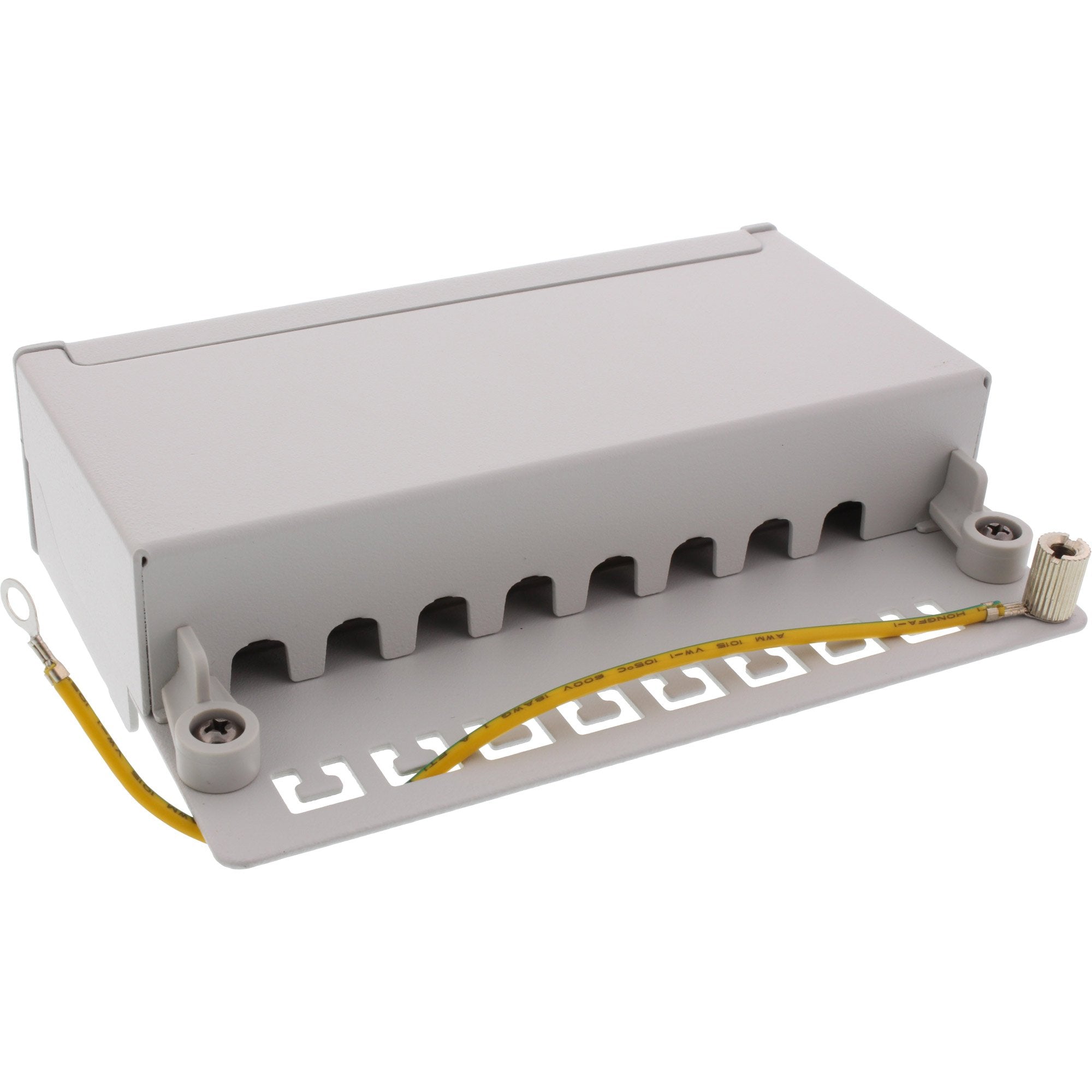 Inline Patch Panel Cat.6a Montaje Mesa/Pared 8 Puertos Gris Claro Ral7035