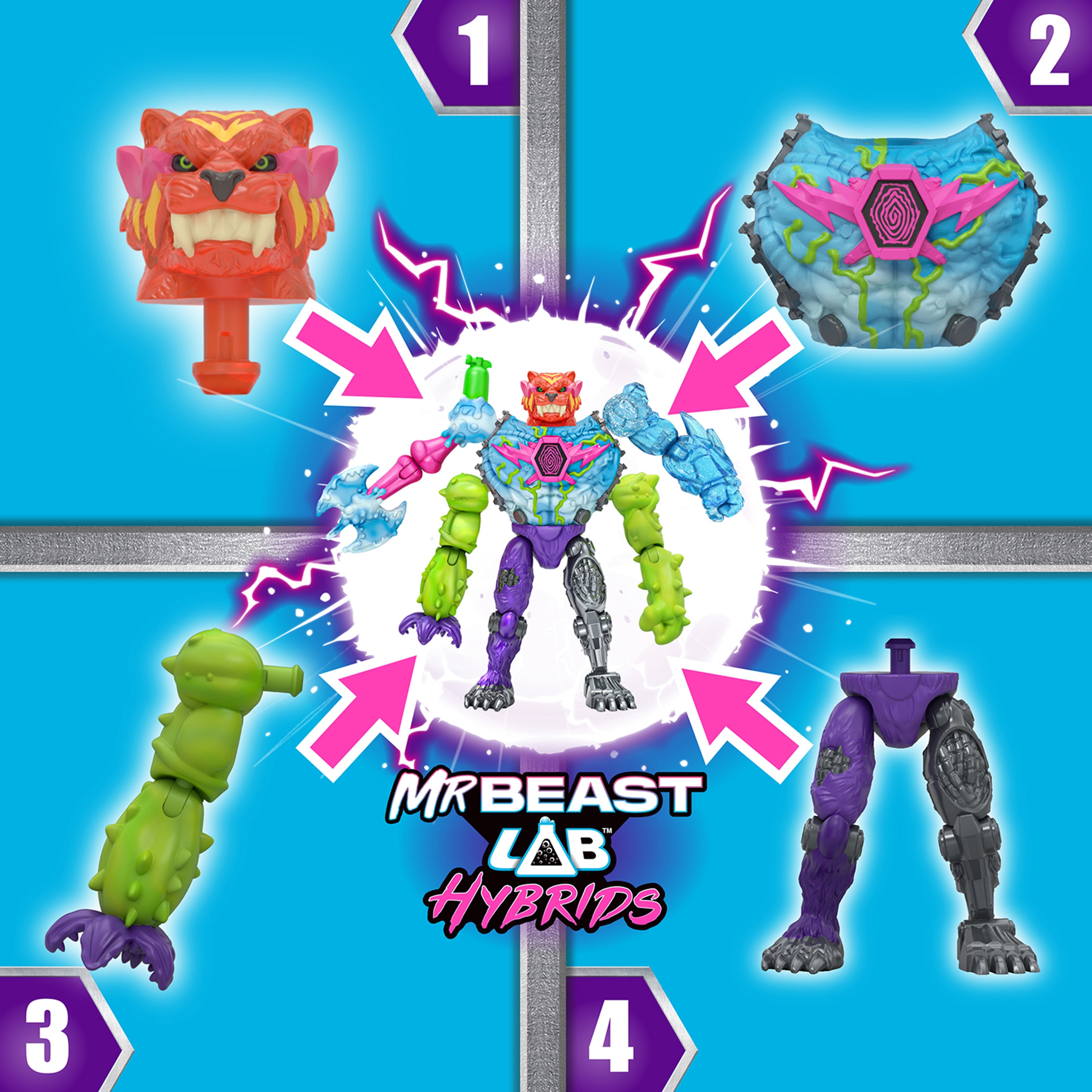 Moose Toys Ltd. Mrbeast Lab Hybrids 5 Pack (Hyper Fusion Lab) (Sortierter Artikel) 24910