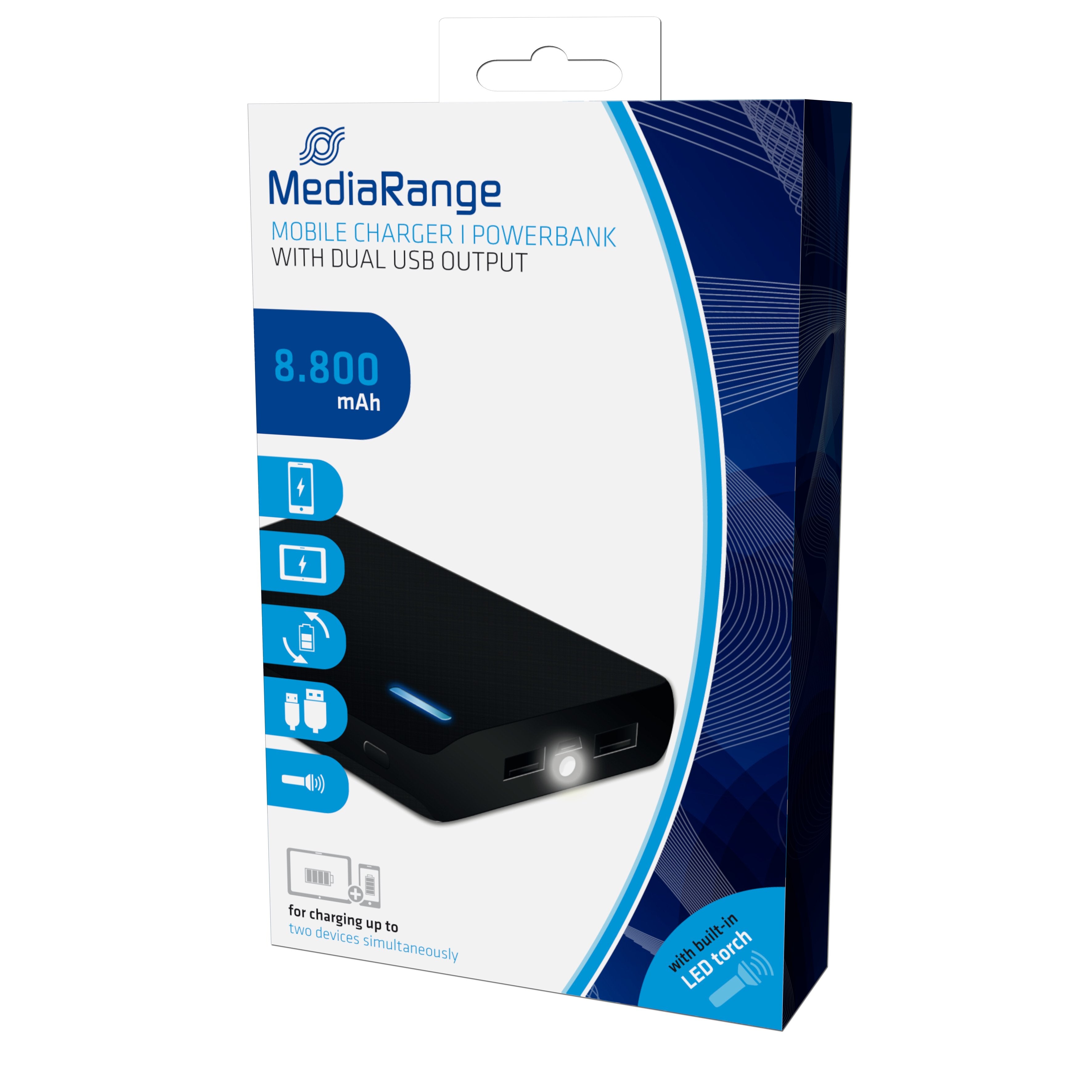 EAN 4260459613381 - MediaRange MR752 batería externa Ión de litio 8800 mAh Negro imagen 5