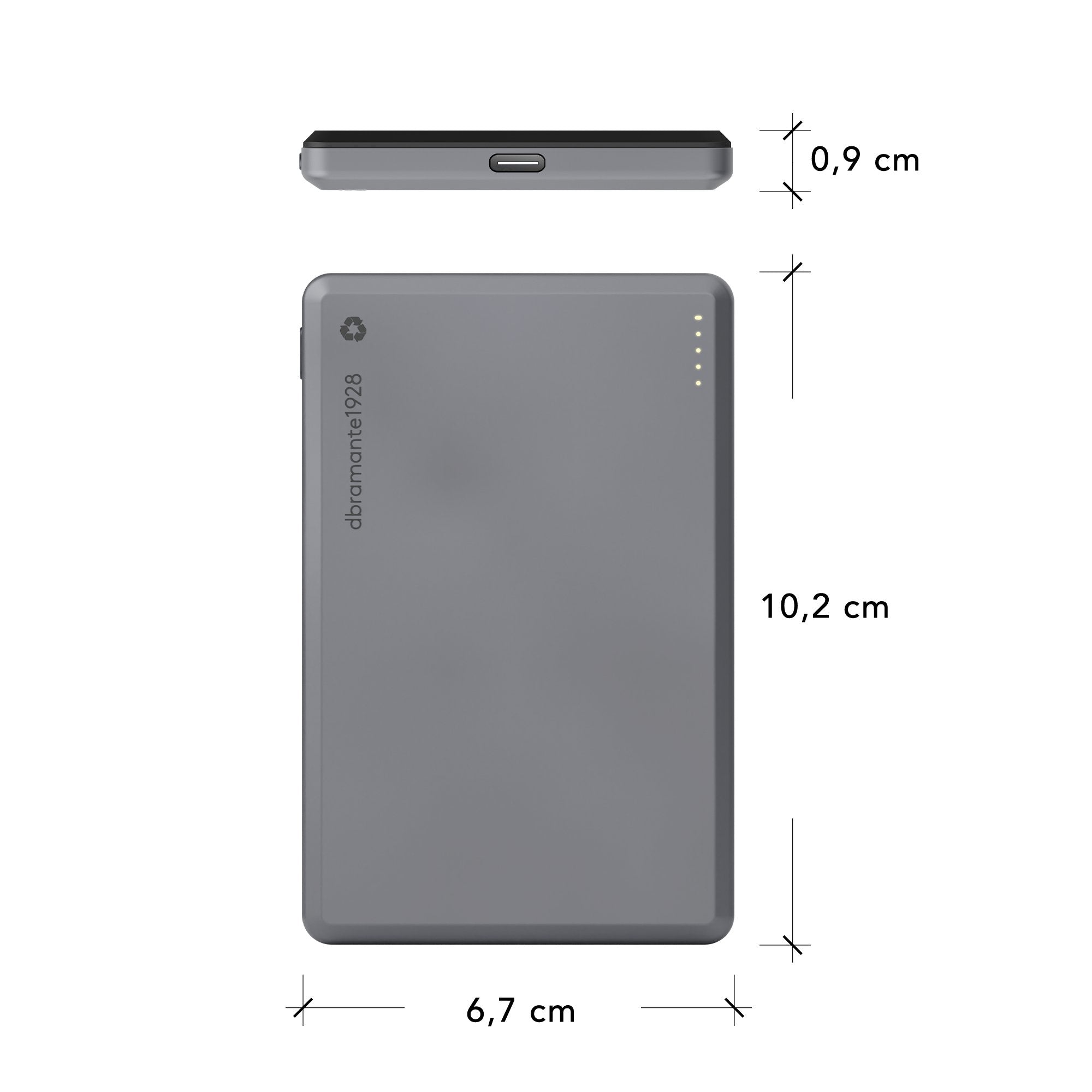 EAN 5711428071774 - dbramante1928 CP05SLBL7177 batería externa 5000 mAh Cargador inalámbrico Gris imagen 5