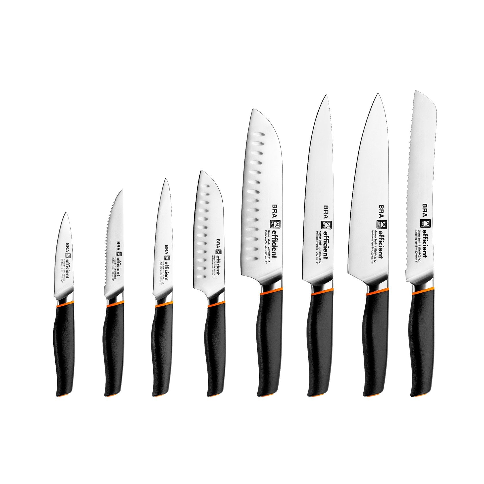 Cuchillo Santoku Bra Efficient A198004 Hoja 180mm Acero Inoxidable