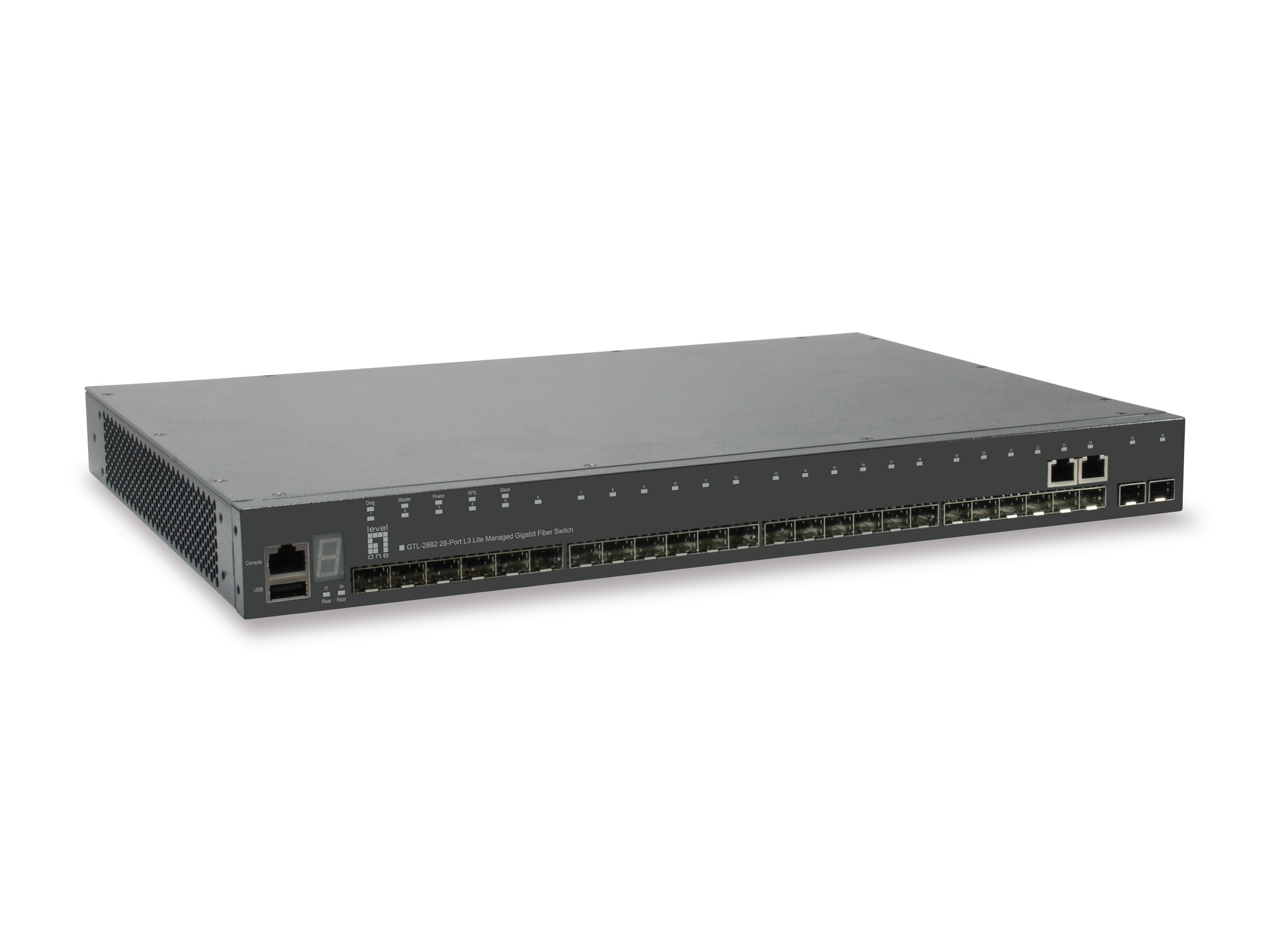 Levelone Switch 2x Ge Gtl-2882 22xgsfp 19"