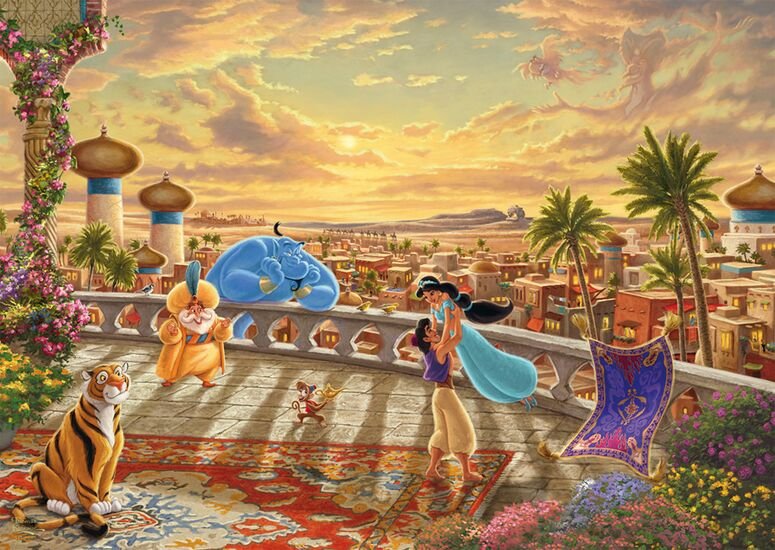 Juegos Schmidt Thomas Kinkade Studios: Disney Dreams Collection - Jasmine Dancing In The Desert Sunlight, Puzzle 1000 Parts 58032
