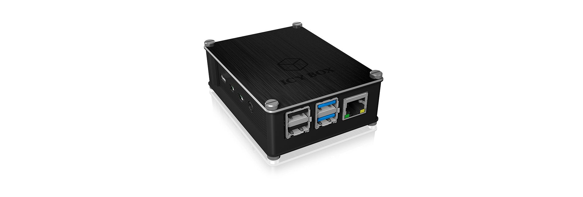 Caja Icy Box Para Raspberry Pi4 Icy Box Ib-Rp110, Aluminio / Acrílico