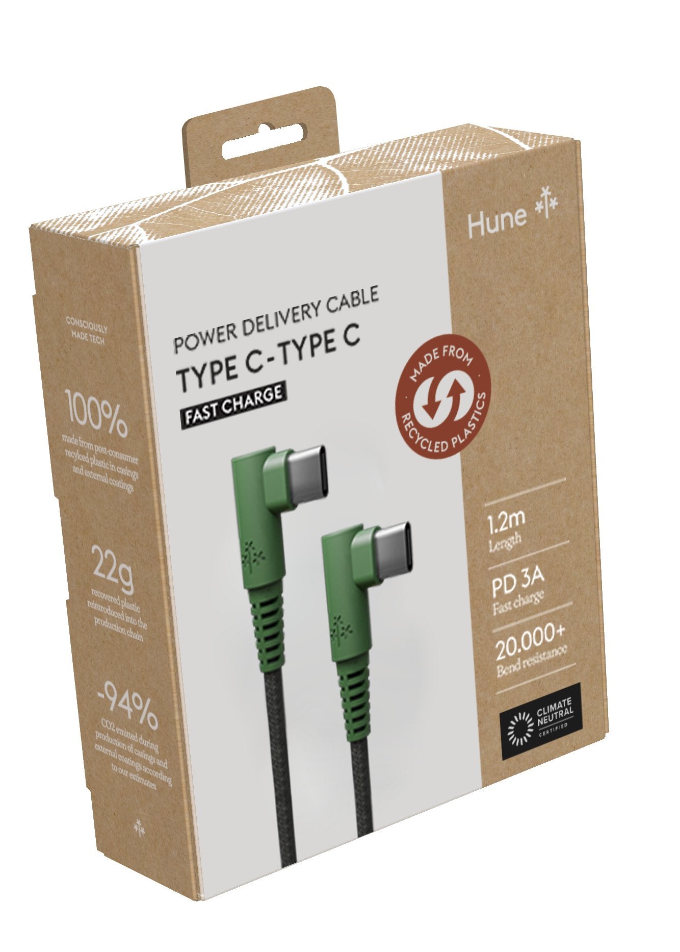 Cable Hune Eco Tipo C A Tipo C 1.2m Bosque